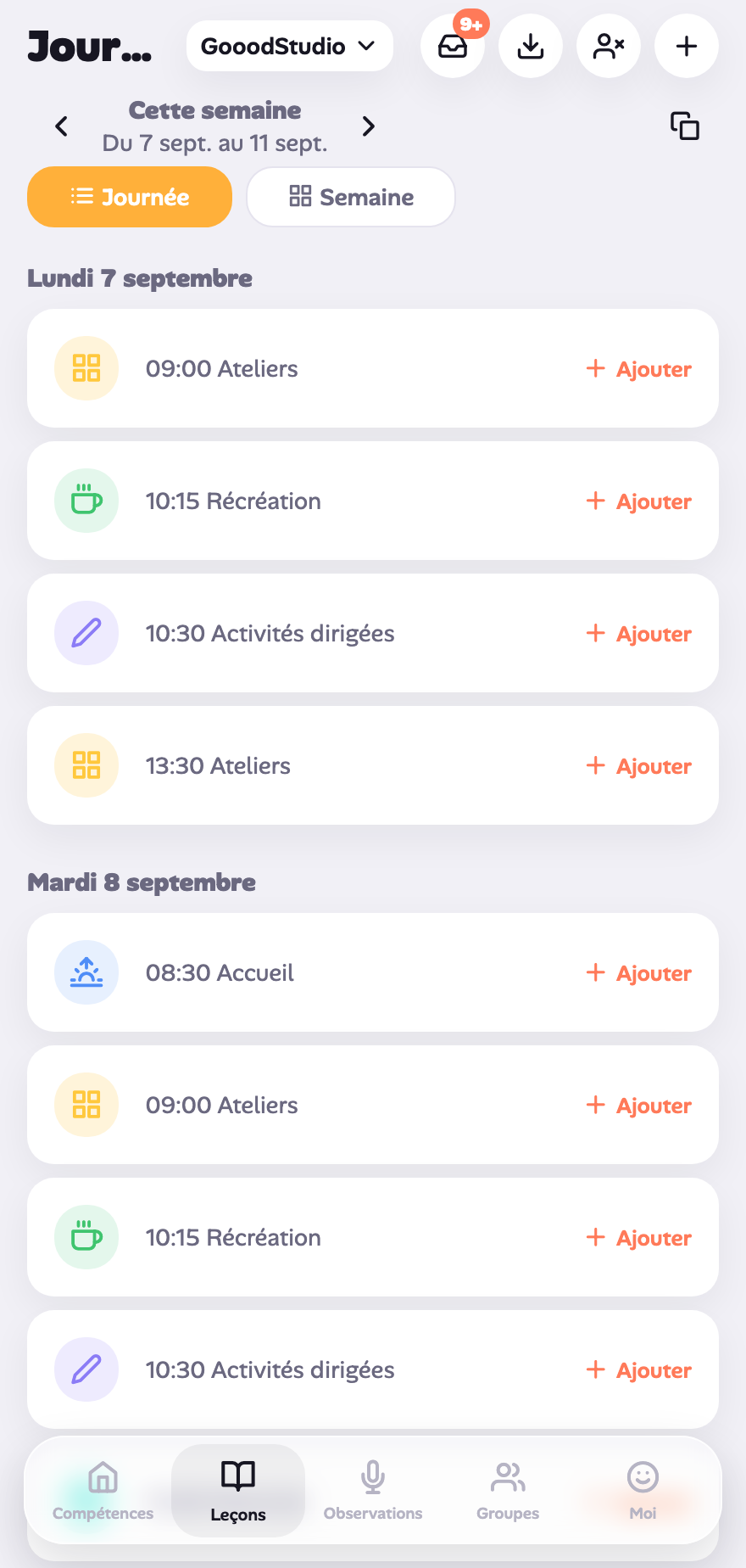 Capture auto : le bouton d'affichage multi-classes.